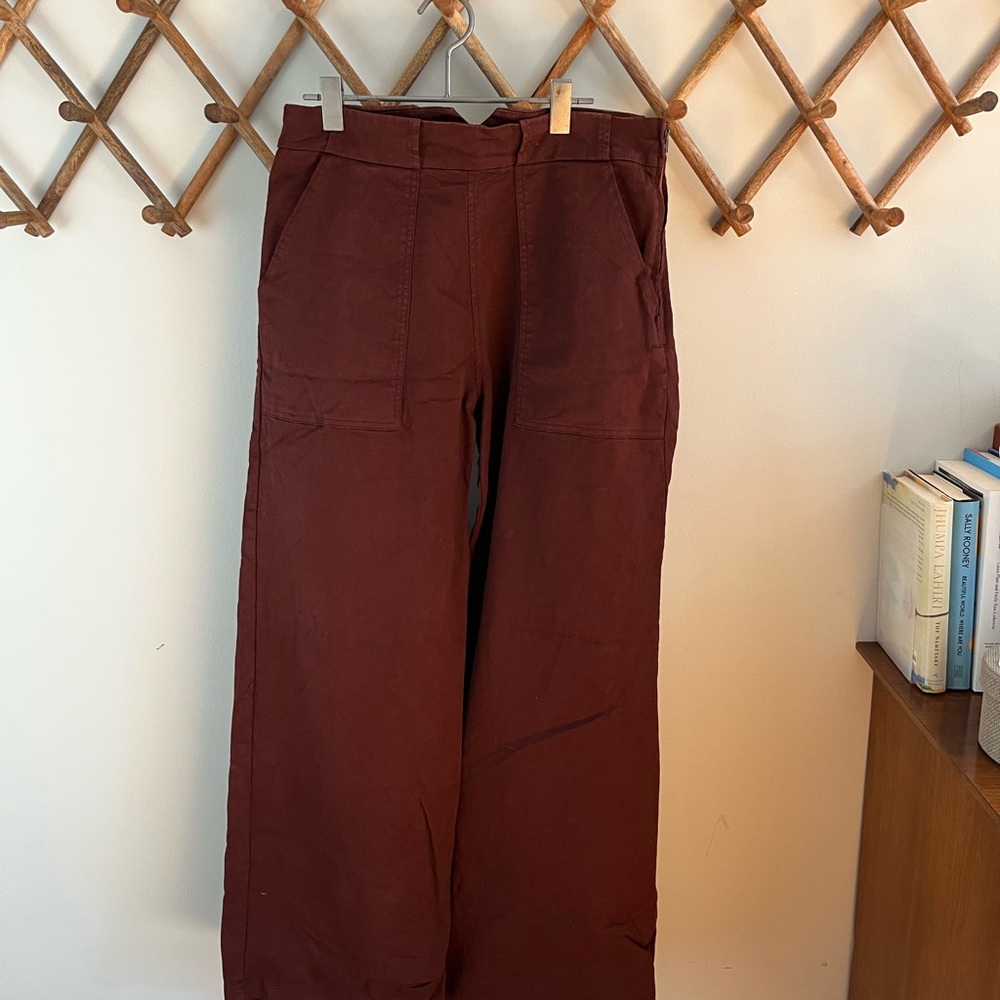 Loup Wide Leg Sabrina Pants in Coffee - Picture 7 of 8